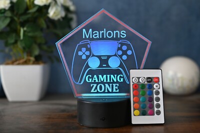 Personalisierte LED Gaming Lampe Gaming room Gaming deko Gamer geschenk idee