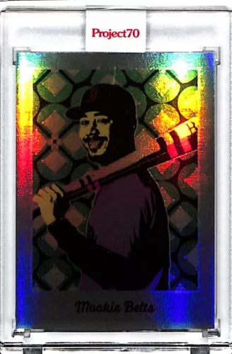 2021 TOPPS PROJECT 70 #615 - MOOKIE BETTS BY RON ENGLISH - RAINBOW FOIL 69/70