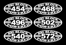2 Bbc V8 Engine Decals 454-468-496-502-540-572 Big Block Powered Rat Stickers Ss 2 Bbc V8 Engine Decals 454-468-496-502-540-572 Big Block Powered Rat Stickers Ss