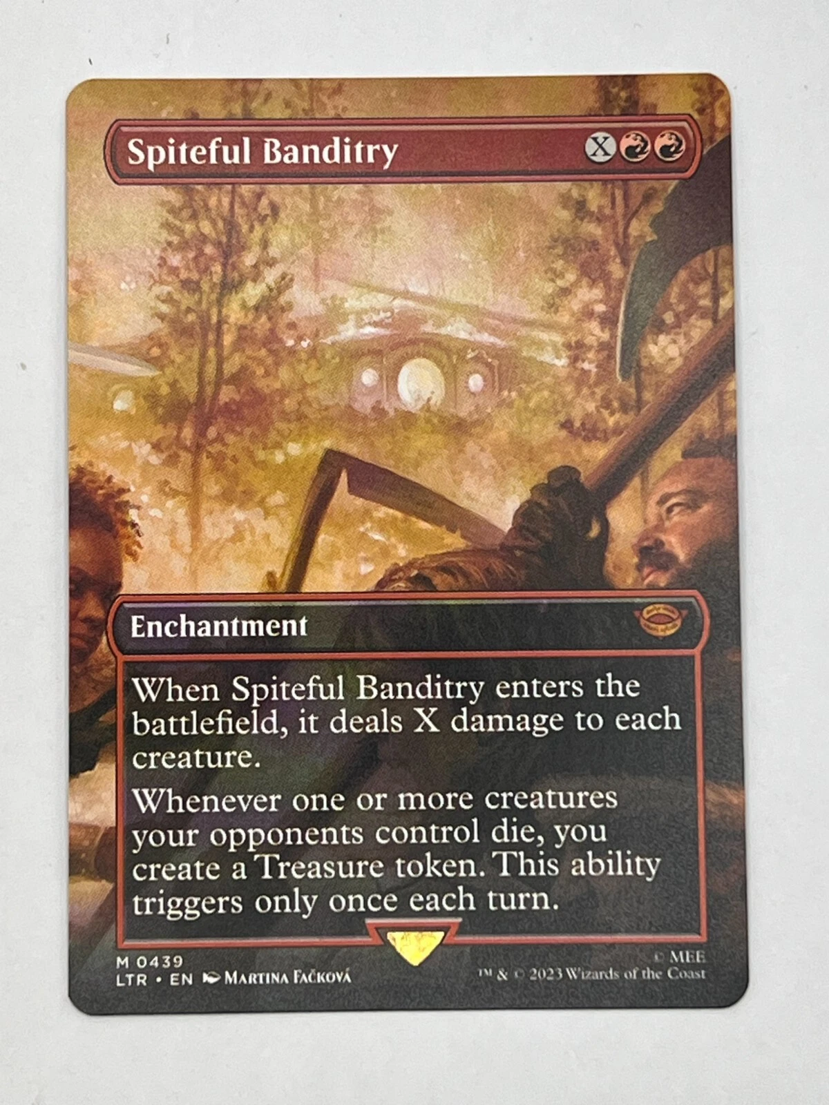 MTG Lord of the Rings BORDERLESS M Spiteful Banditry #0439 NM