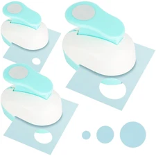 3PCS Paper Hole Punches, Craft Paper Punch Set Lever Punch Hole Punch Shapes  