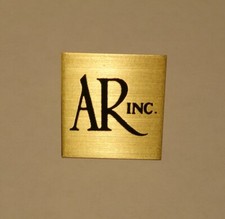 Acoustic Research Speaker Brass Badge - Exact Repro AR-4x Tag Nameplate THE BEST