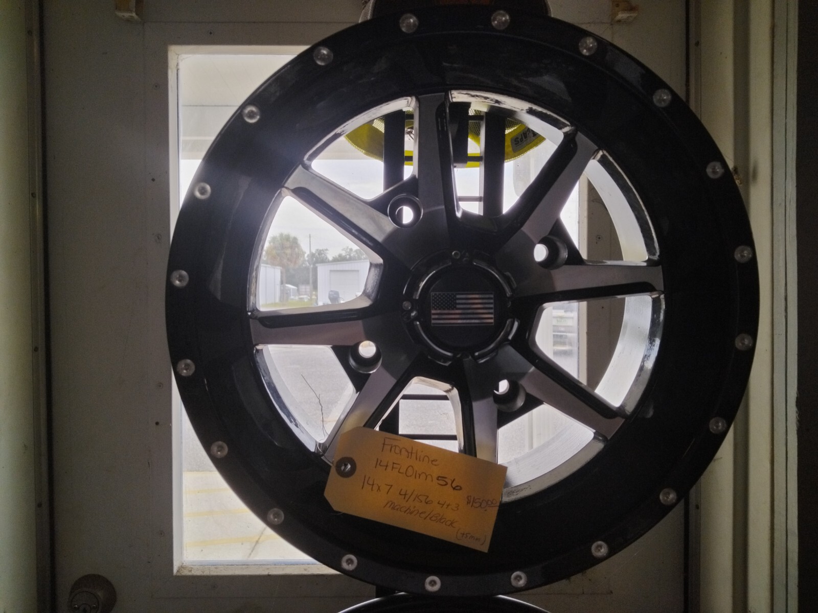 Frontline Wheel w/ American Flag Center Cap 14x7 4/156 | eBay