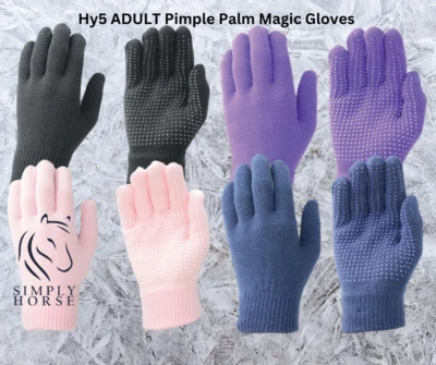Hy Equestrian Hy5 Erwachsene Pickel Palm Magic Handschuhe - Reitgriff - PINK