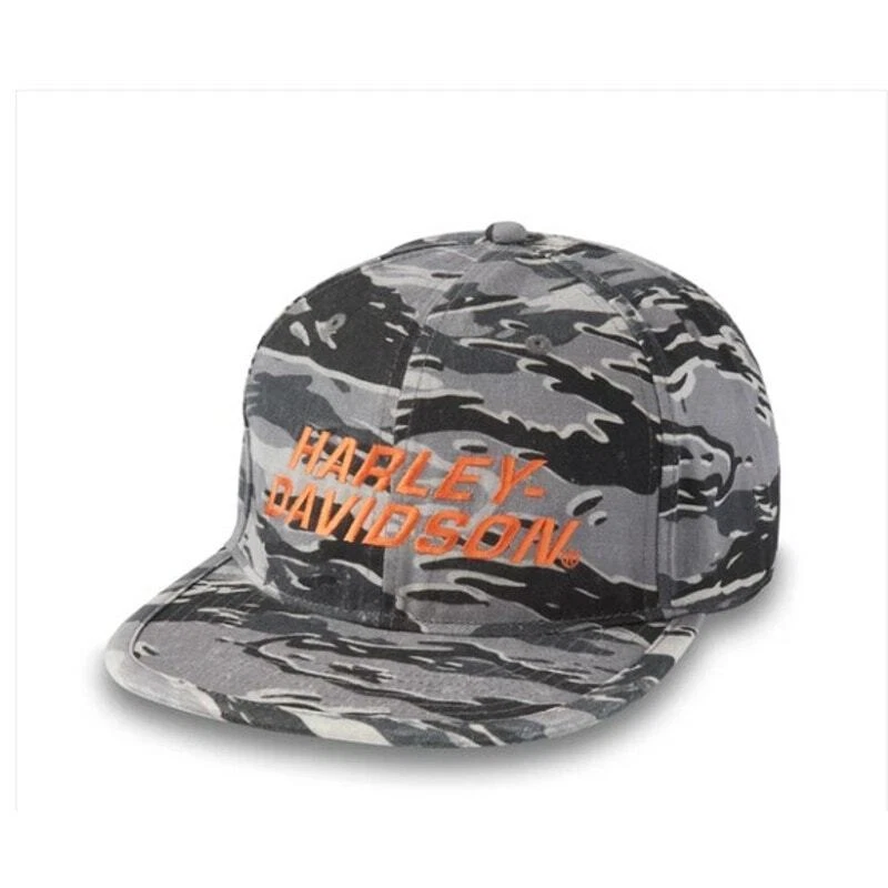 Harley-Davidson Men's Find Me B&S Logo Stretch Fit Baseball Cap - Camo Pattern in Green | Size: Large/XL | 50290112