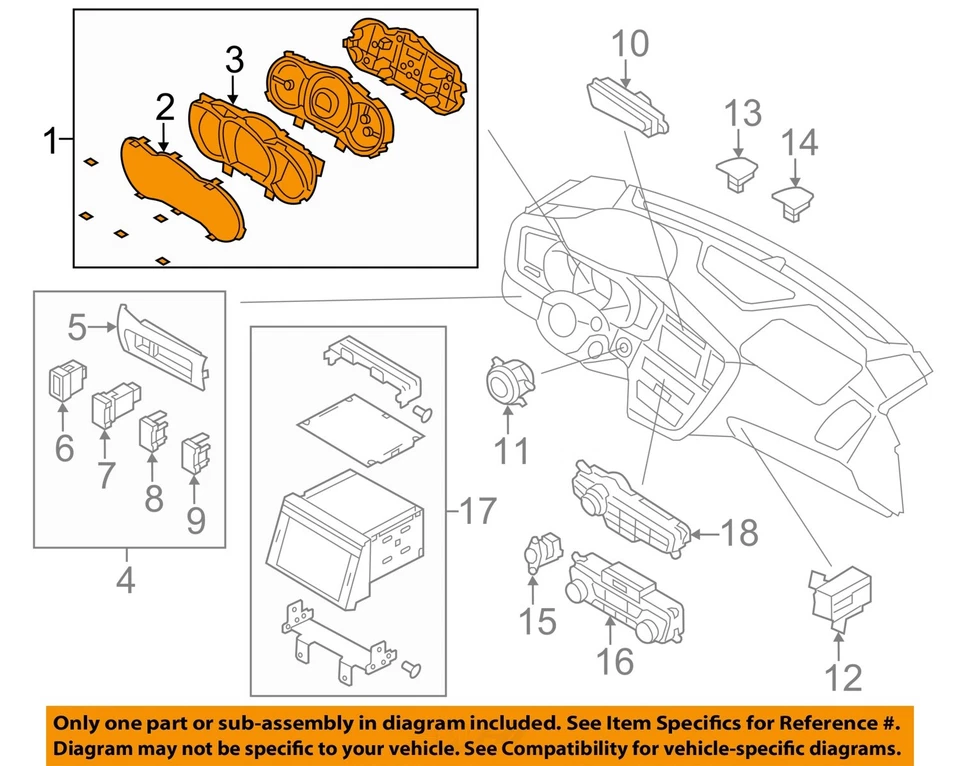 Medidor de velocímetro usado se adapta a: 2014 Kia Optima cluster MPH 2,4 L VIN 7 octavo dígito con Foto 3 de 4