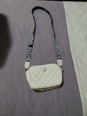 White Patterned Hand Bag