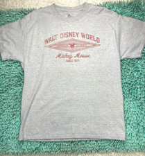 DISNEY PARKS disney world t-shirt mickey mouse adult L GRAY