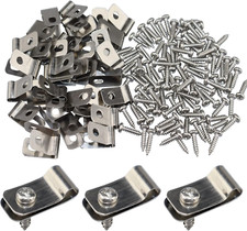 Wire Fence Clips Metal 200 Pcs Wire Clamps Stainless Steel Fencing Mounting Clip