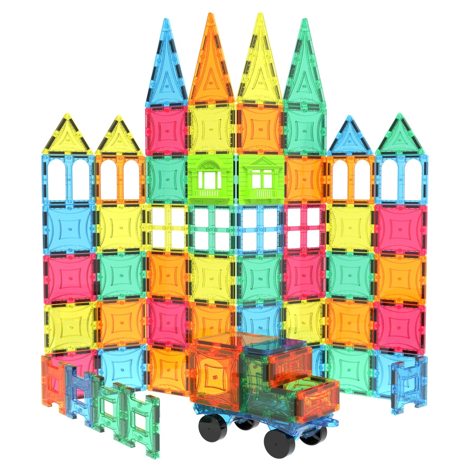 Magnet Tiles Mag-Genius Magnet Tiles 102 Piece Set And All New Magnet Kids NEW - Image 4 of 4