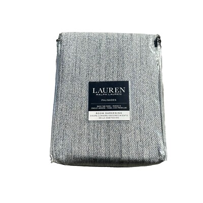 Ralph Lauren Palisades Room Darkening Back Tab Panel Silver Gray 50x96 ...