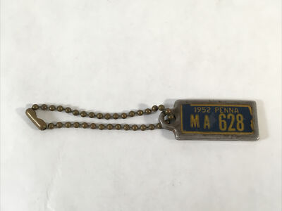 1952 Pennsylvania License Plate Keychain Disabled Veterans of America Key  Holder