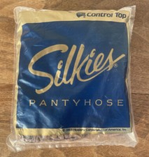 Vintage SILKIES Pantyhose 1993 Control Top Medium Support Legs Mocha SEALED