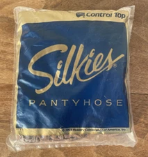 Vintage SILKIES Pantyhose 1993 Control Top  Medium Support Legs Mocha SEALED