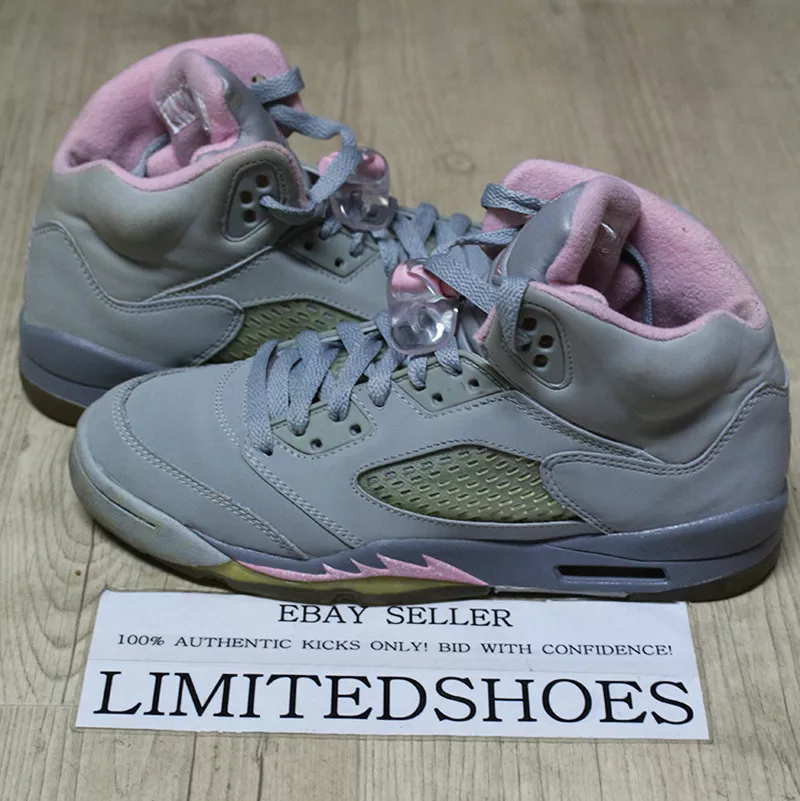 NIKE AIR JORDAN 5 V RETRO GS SILVER SHY PINK 134092-061 US 5Y toro og oreo grape NIKE AIR JORDAN 5 V RETRO GS SILVER SHY PINK 134092-061 US 5Y toro og oreo grape