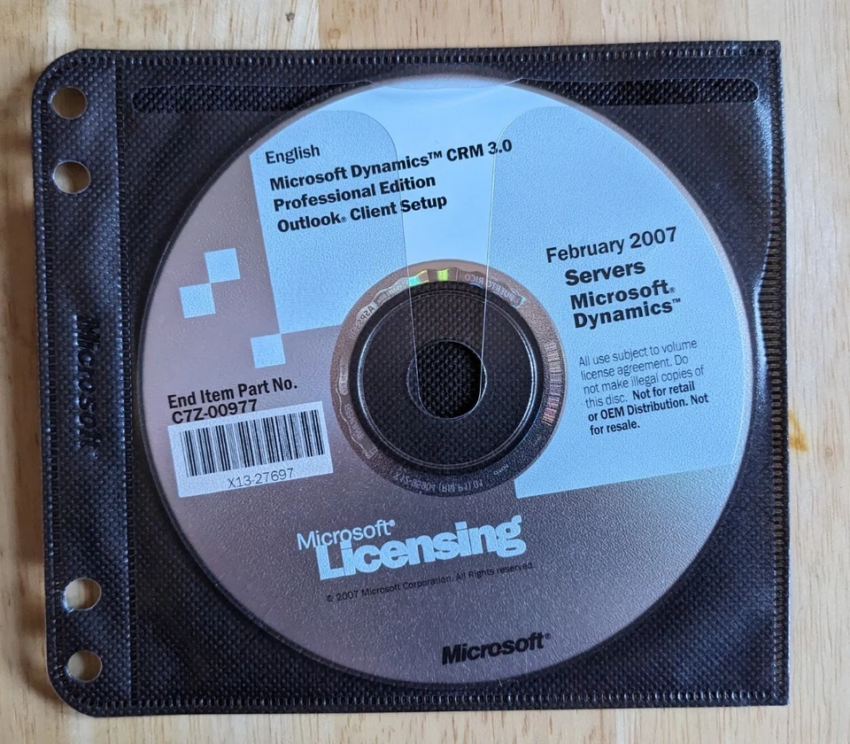 Microsoft Dynamics Crm 3.0 Professional Edition Outlook Client Server Setup - Image 3 of 3