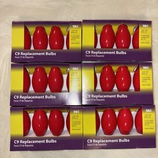 6 Boxes Red C9 Replacement Bulbs