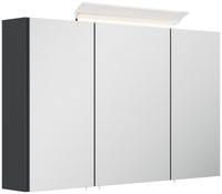 Badezimmer Spiegelschrank 3-TüRig Led-Acryllampe 120Cm Grafit Bad-Spiegelschrank