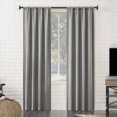 Sun Zero Avery Total 100% Blackout Grommet Single Curtain Panel, 40'' x 84''