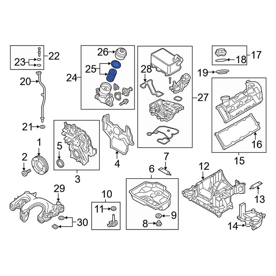 For Audi Q7 2013-2015 Audi 059198405 Engine Oil Filter Element - Image 4 of 4