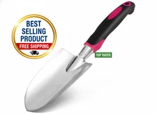 Garden Trowel - Heavy-Duty Manganese Steel Hand Shovel for Digging, Planting & W