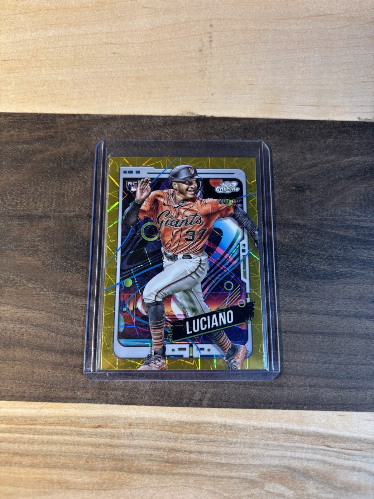 2024 Topps Cosmic Chrome - Marco Luciano Gold Interstellar Refractor /50 (RC)