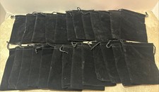Black Velvet Drawstring Jewelry Organza Bags 4 x 6 Lot Of 25