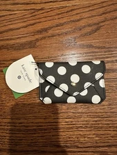 Kate Spade New York x Target Envelope Card Case Polka Dot Black White NWT