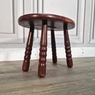 Vintage Wooden Mini Stool Rustic Farmhouse Seat Small Footrest Primitive Milking