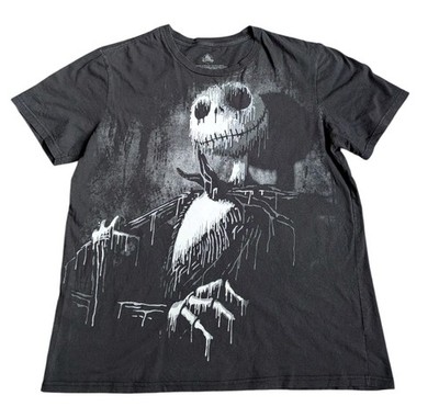 Disney s Nightmare Before Christmas Jack Skellington T-Shirt Schwarz Large Retro