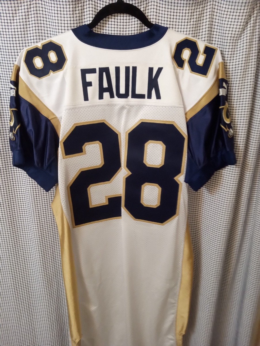 T-shirt Vintage NFL St. Louis Rams – Marshall Faulk – Gris Taille L – Neuf Avec étiquette