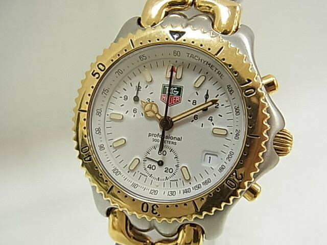 Tag Heuer CG1120-0 Mens Stainless Steel Gold 41mm Used Watch