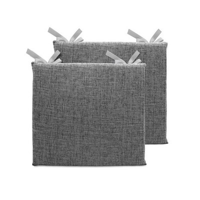 2 Pack Chair Cushion Memory Foam Pads, Square Non-Slip Thick Dining Chair Cus...