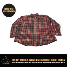 Carhartt Original Fit Hubbard Flannel Shirt Mens 2XL Heavyweight Red Plaid