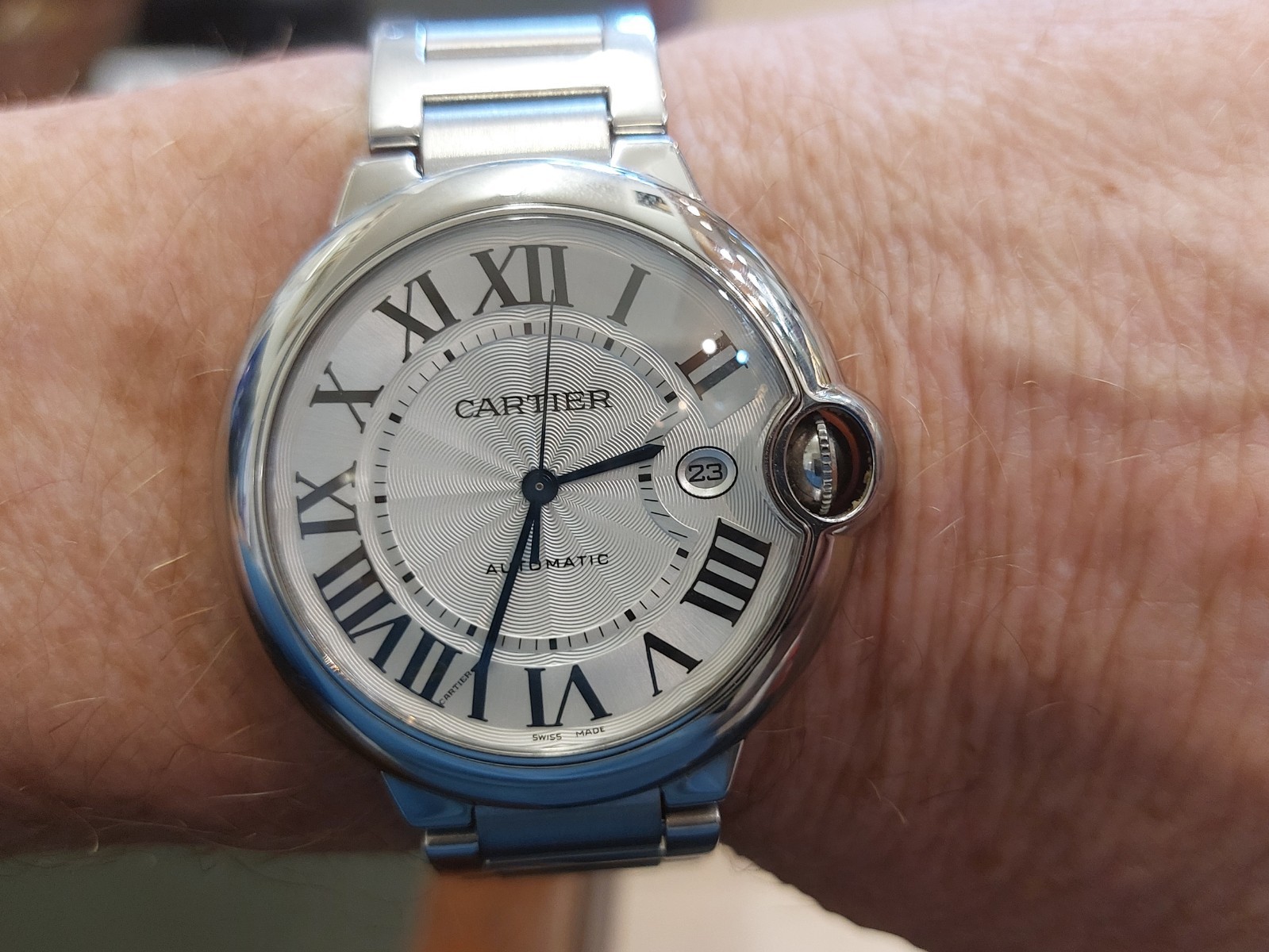 Cartier Ballon bleu 42mm s/steel Automatic 2016 superb condition   (Box & Card )