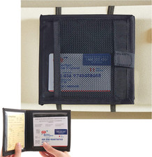 Car Registration and Insurance Card Holder for Sun Visor, Glove Box or Console w