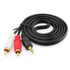 Audio Cable 3.5mm 5m Male to 2-Male Adapter Cable for Black 3.5 to