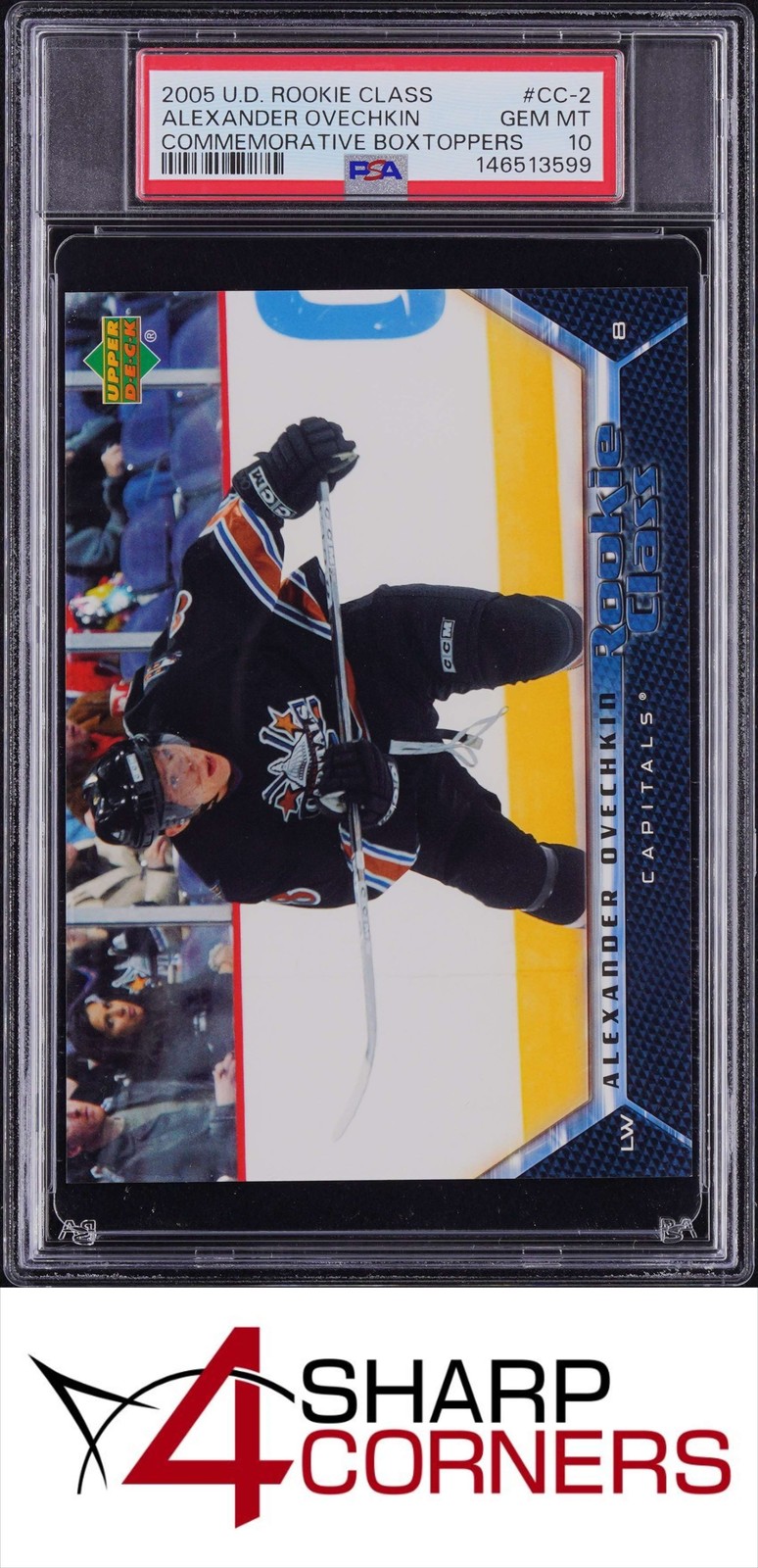 2005 UPPER DECK COMMEMORATIVE BOXTOPPER #CC-2 ALEXANDER OVECHKIN RC PSA 10