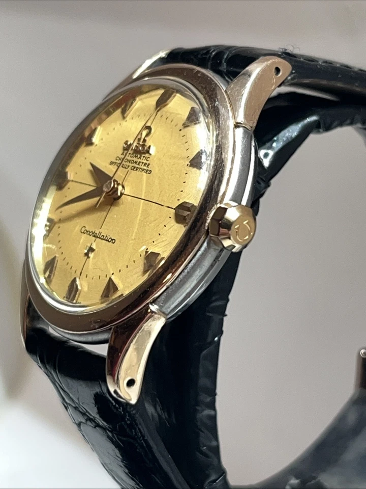 Mens Vintage Rose Gold Capped Omega Constellation Automatic Wind Wrist Watch - Image 3 of 4