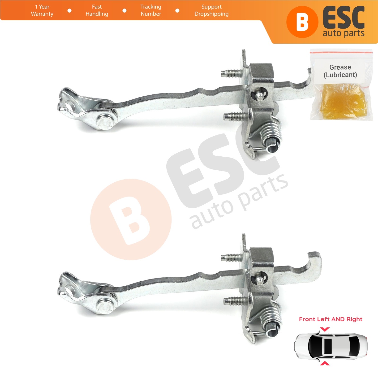 2X Front Door Hinge Stop Limiter for Renault Trafic MK2 Vivaro A PriMastar X83