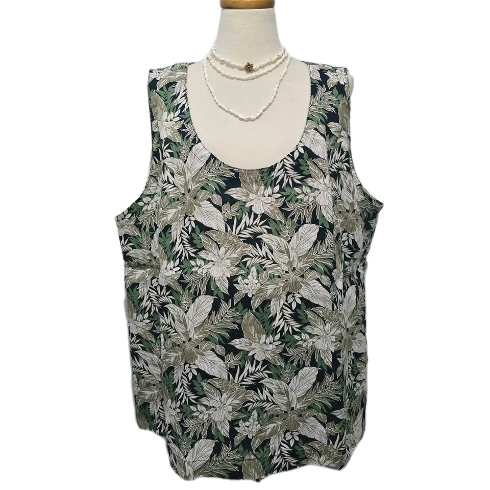 Commonry льняной Майка тропический принт размер AU 18 - Изображение 2 из 4