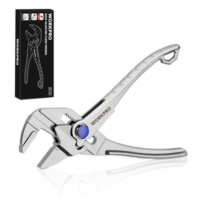 #ad WORKPRO Mini Pliers Wrench 4Inch Smooth Jaw Pliers Alloy Steel Adjustable Wrench $23.99