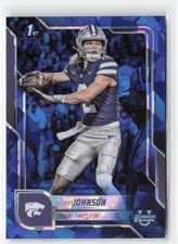Avery Johnson 2025 Bowman University Chrome Sapphire #42 Kansas State Wildcats