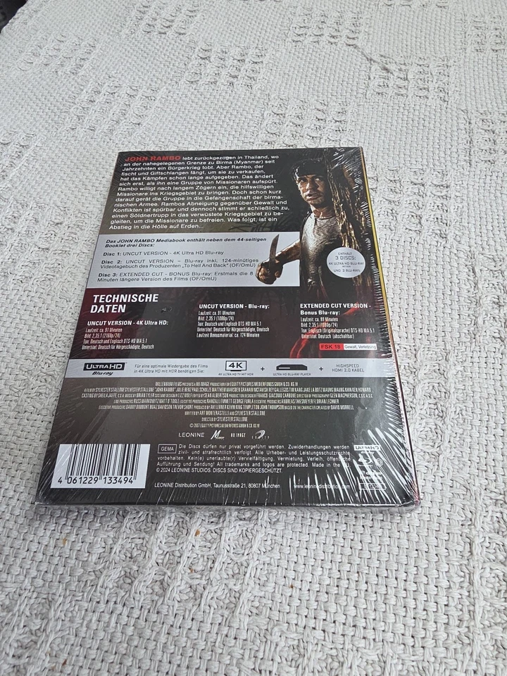 John Rambo - Uncut - 4K Ultra HD + Blu-ray - Limited Mediabook - New Sealed  - Bild 2 von 4