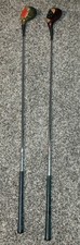 VTG Pair of 1 Wood Drivers Titleist Acushnet Persimmon  Delta 1 RH Steel Shafts