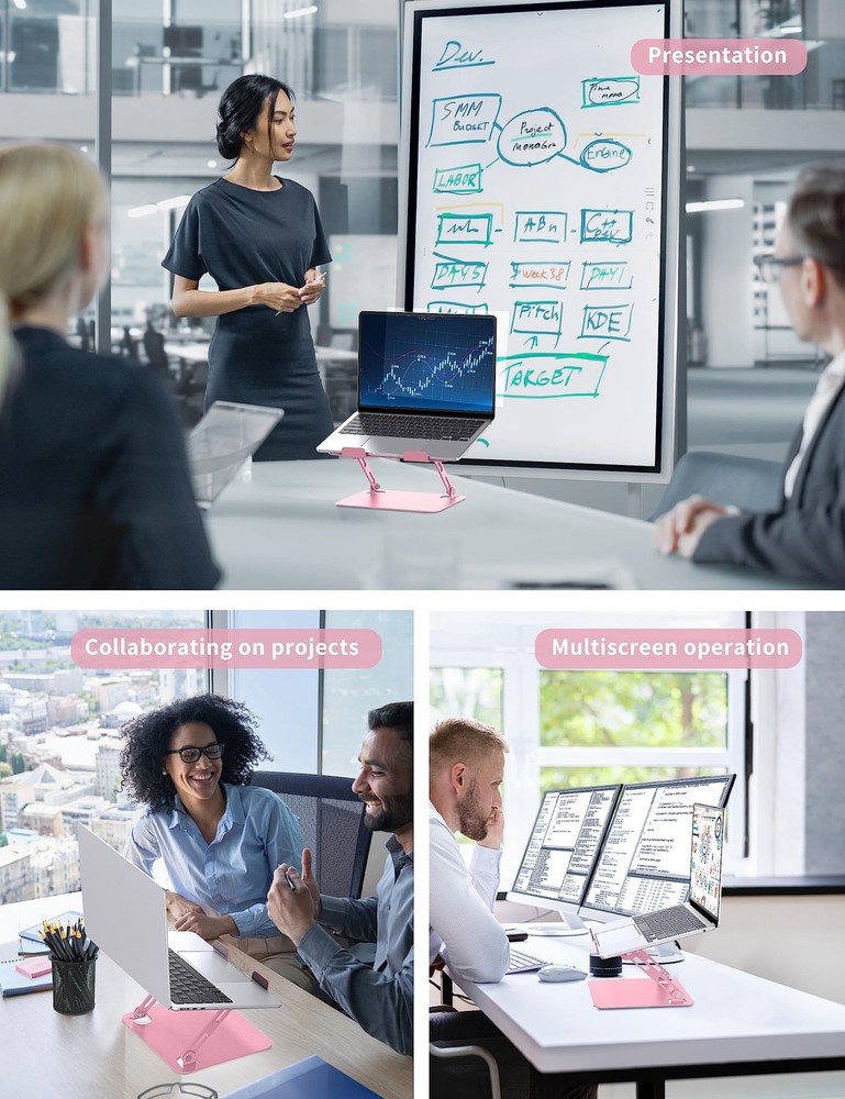 Adjustable Portable Laptop Stand for Desk with Ergonomic Design