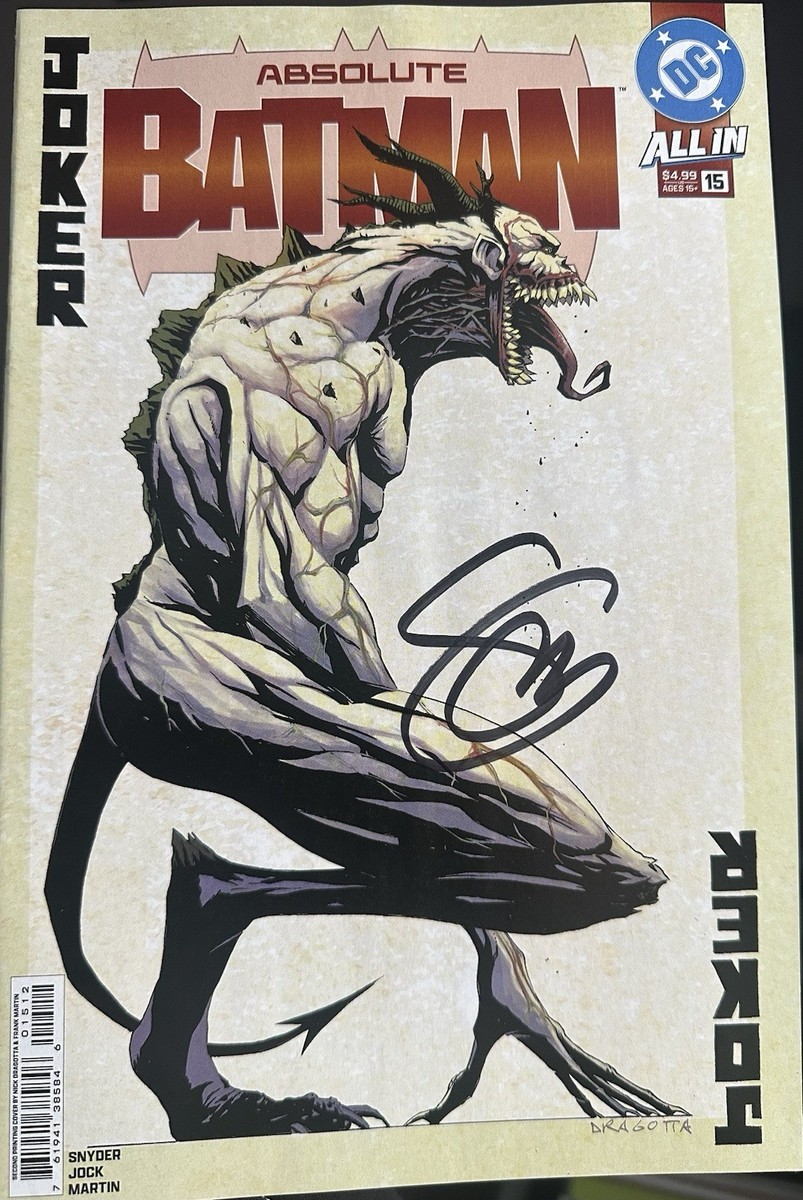 Absolute Batman #15 Snyderサイン入り アメコミリーフ Absolute Batman #15 Signed by Scott Snyder W/COA 2nd Print | eBay