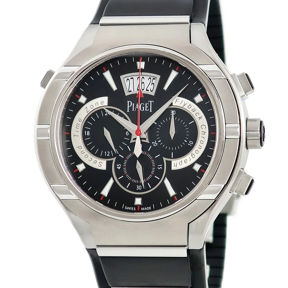 Piaget — Piaget Chronograph P10534 G0A34002 Stainless Steel Titanium Rubber 45mm #HDW312