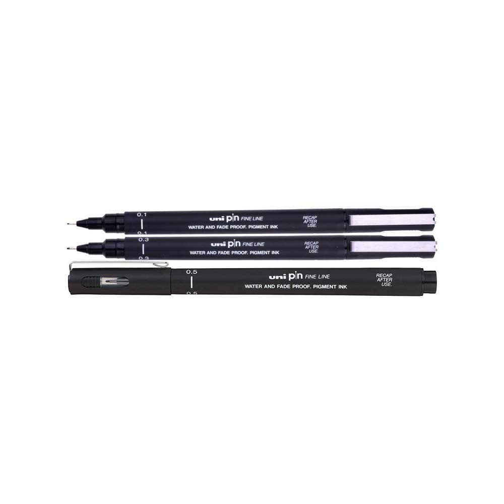 UNI-BALL PIN DRAWING PEN FINELINER ULTRA FINE LINE MARKER 0.