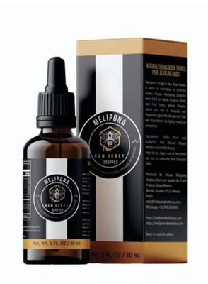 MELIPONA Bee Raw Honey   100% Pure, 1 fl. oz / 30 ml Glass dropper Undiluted